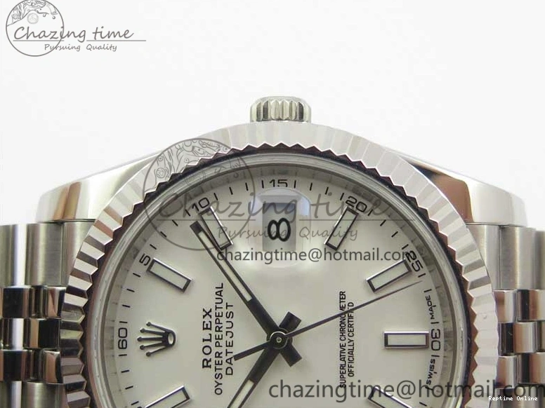 0202 Effortless DateJust 126334 SS Noob 1:1 904L Best Edition White Dial Stick Markers on Jubilee Bracelet A 3160